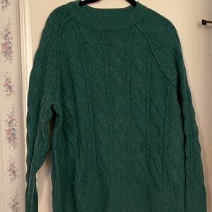 Aerie unreal Deep Green Knit Pullover
